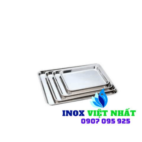 Khay inox chữ nhật nhiều kích thước VN191|Xưởng gia công inox uy tín tại tphcm