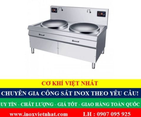 Bếp từ inox công nghiệp đôi chất lượng giá rẻ TPHCM Long An-Tây Ninh