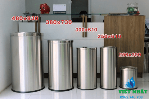 Thùng rác inox nắp lật theo yêu cầu GIÁ TỐT -  Inox Việt Nhất