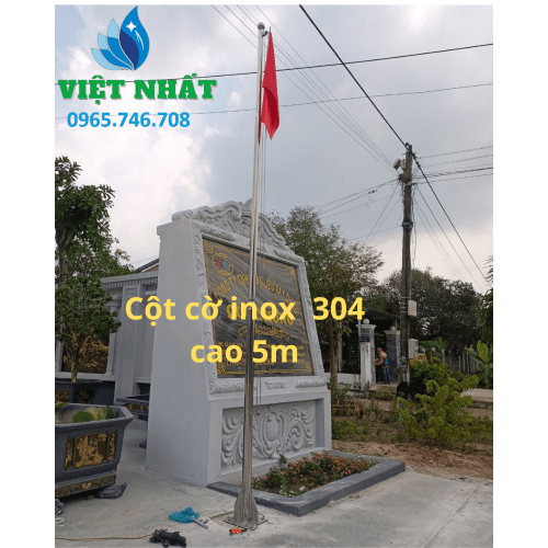 Cột cờ inox 304 cao 9m  - Inox Việt Nhất - Chất lượng và độ bền vượt trội