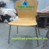Ghế inox mặt gỗ uốn cong VN113