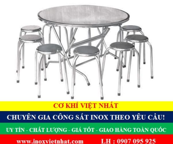 Bàn tròn inox chất lượng giá rẻ TPHCM Long An-Tây Ninh