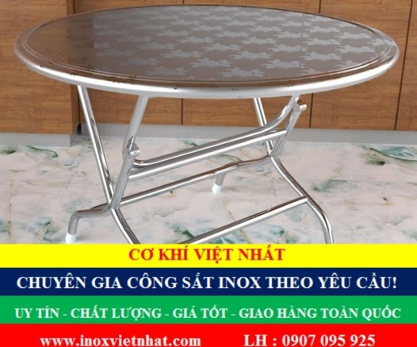Bàn tròn inox chất lượng giá rẻ TPHCM Long An-Tây Ninh